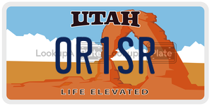 0R1SR  license plate in UT