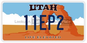 11EP2  license plate in UT