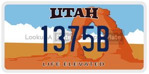 1375B  license plate in UT