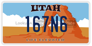 167N6 license plate in Utah