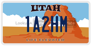 1A2HM license plate in Utah