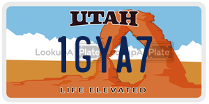 1GYA7  license plate in UT