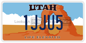 1JJU5  license plate in UT