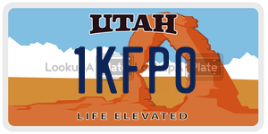 1KFP0  license plate in UT