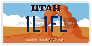 1L1FL  license plate in UT