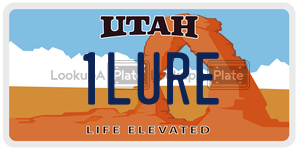 1LURE  license plate in UT