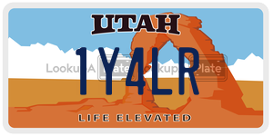 1Y4LR  license plate in UT
