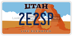 2E2SP  license plate in UT