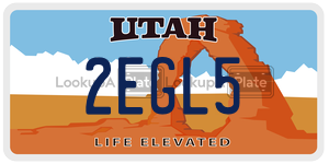 2EGL5  license plate in UT