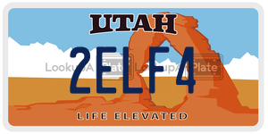 2ELF4  license plate in UT