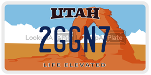 2GGN7  license plate in UT