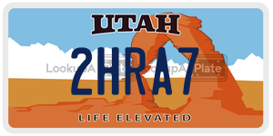 2HRA7  license plate in UT