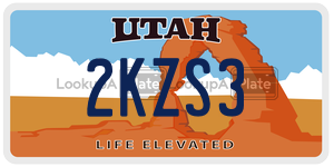 2KZS3  license plate in UT