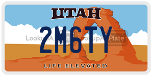 2M6TY license plate in Utah