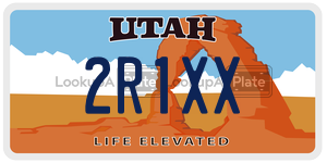 2R1XX  license plate in UT