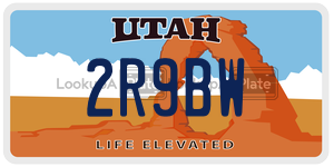 2R9BW  license plate in UT