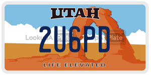2U6PD  license plate in UT