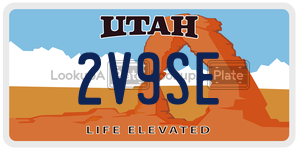 2V9SE  license plate in UT