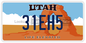 31EH5  license plate in UT