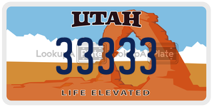 33333  license plate in UT