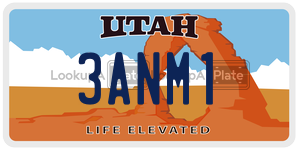 3ANM1  license plate in UT