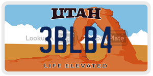 3BLB4  license plate in UT