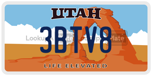 3BTV8 license plate in Utah
