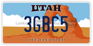 3GBC5 license plate in Utah