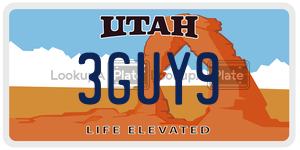 3GUY9  license plate in UT