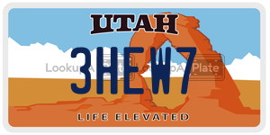 3HEW7  license plate in UT