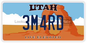 3M4RD  license plate in UT