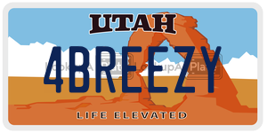4BREEZY  license plate in UT