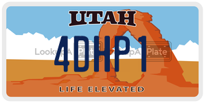 4DHP1  license plate in UT