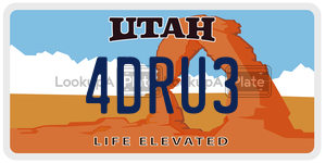 4DRU3  license plate in UT