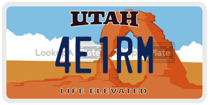 4E1RM  license plate in UT
