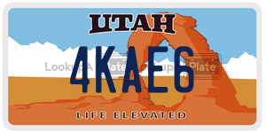 4KAE6  license plate in UT