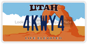 4KWY4  license plate in UT