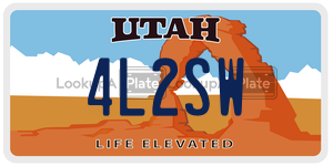 4L2SW  license plate in UT