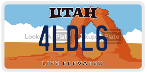 4LDL6  license plate in UT