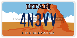 4N3VV  license plate in UT