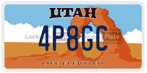 4P8GC  license plate in UT