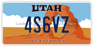 4S6VZ  license plate in UT