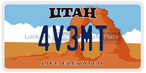 4V3MT  license plate in UT