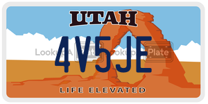 4V5JE  license plate in UT