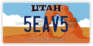 5EAV5  license plate in UT