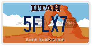 5FLX7  license plate in UT