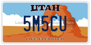 5M5CU  license plate in UT