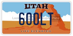 600LT  license plate in UT