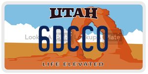 6DCC0  license plate in UT