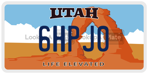 6HPJ0  license plate in UT